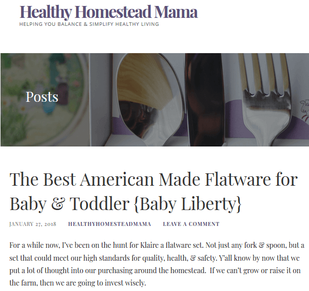 Healthy Homestead Mama The Best American Made Flatware for Baby